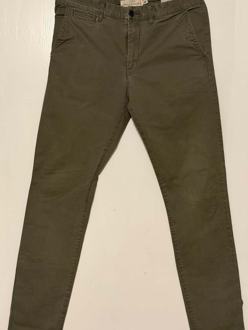 H&M Label of Graded Goods Skinny Fit Chinos (Olive) - 34x31.5